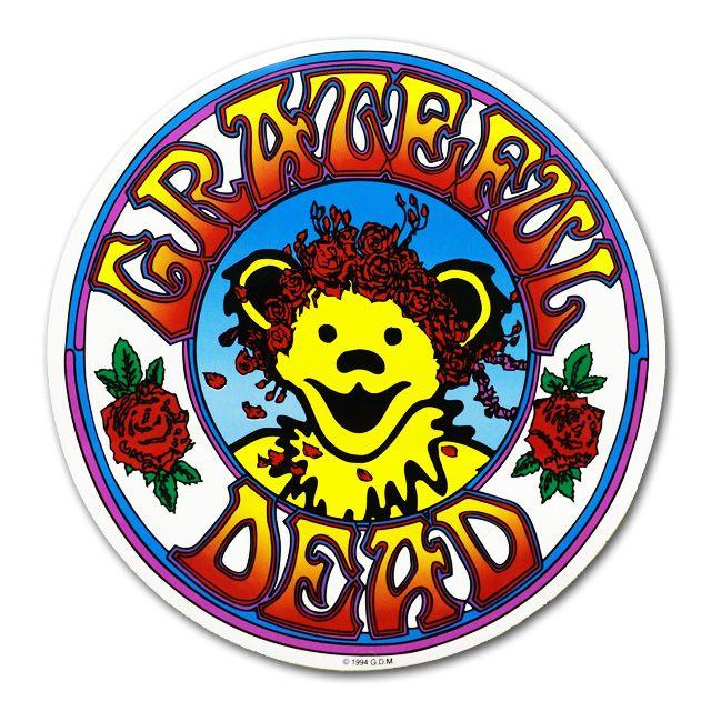 Grateful Dead Bear Logo - HARVEST MARKET: !! Dancing bear roses 9-inch stickers / GRATEFUL ...