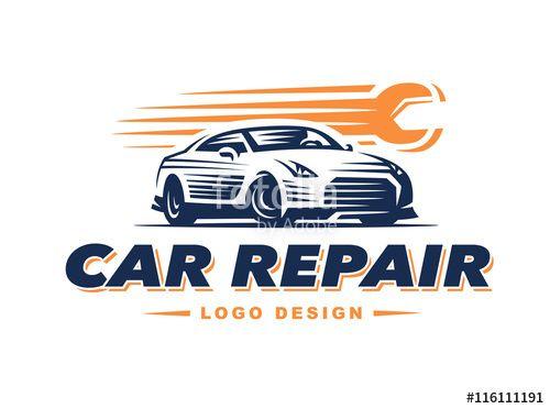 Auto Mechanic Logo - Logo car repair on light background