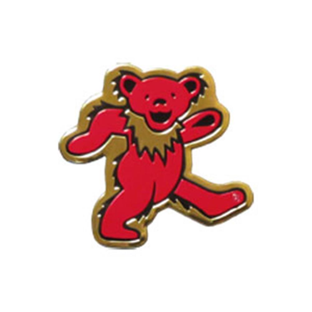 Grateful Dead Bear Logo - Grateful Dead Bear on Gold Metal Sticker – RockMerch