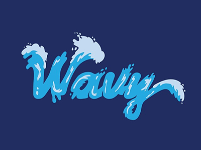 Wavy Logo - Wavy Typography. Logo ideas. Typography, Fonts, Lettering