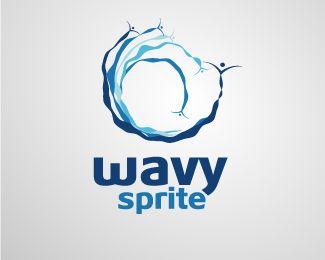 Wavy Logo - wavy-sprite Designed by Logospam | BrandCrowd