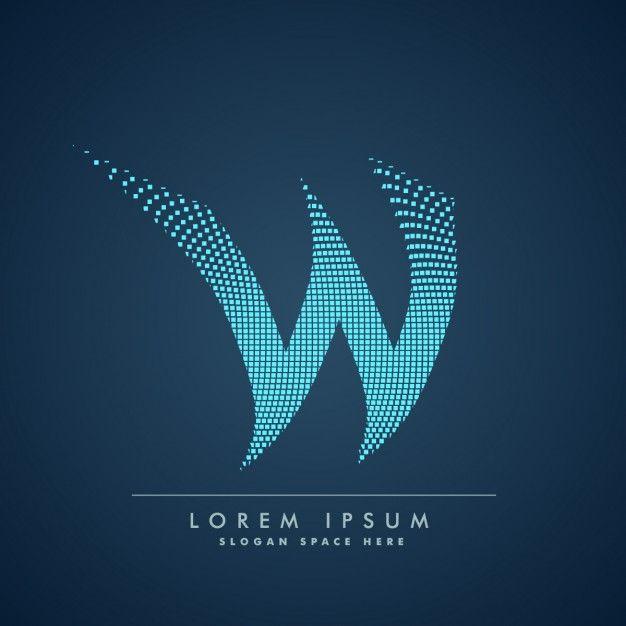 Wavy Logo - Wavy letter w logo in abstract style Vector