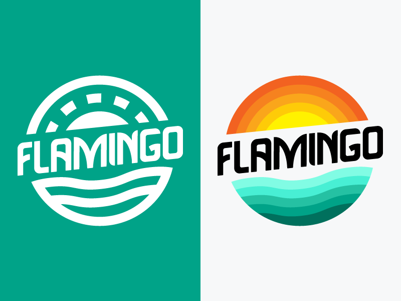 Wavy Logo - Bar Flamingo wavy logo by Anton Estlund | Dribbble | Dribbble