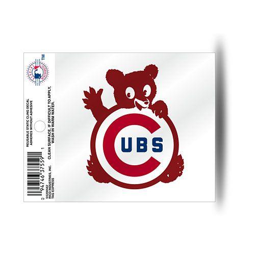 Wavy Logo - Chicago Cubs Wavy Logo Static Cling