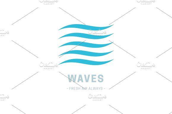 Wavy Logo - Wavy Logo Design Logo Templates Creative Market