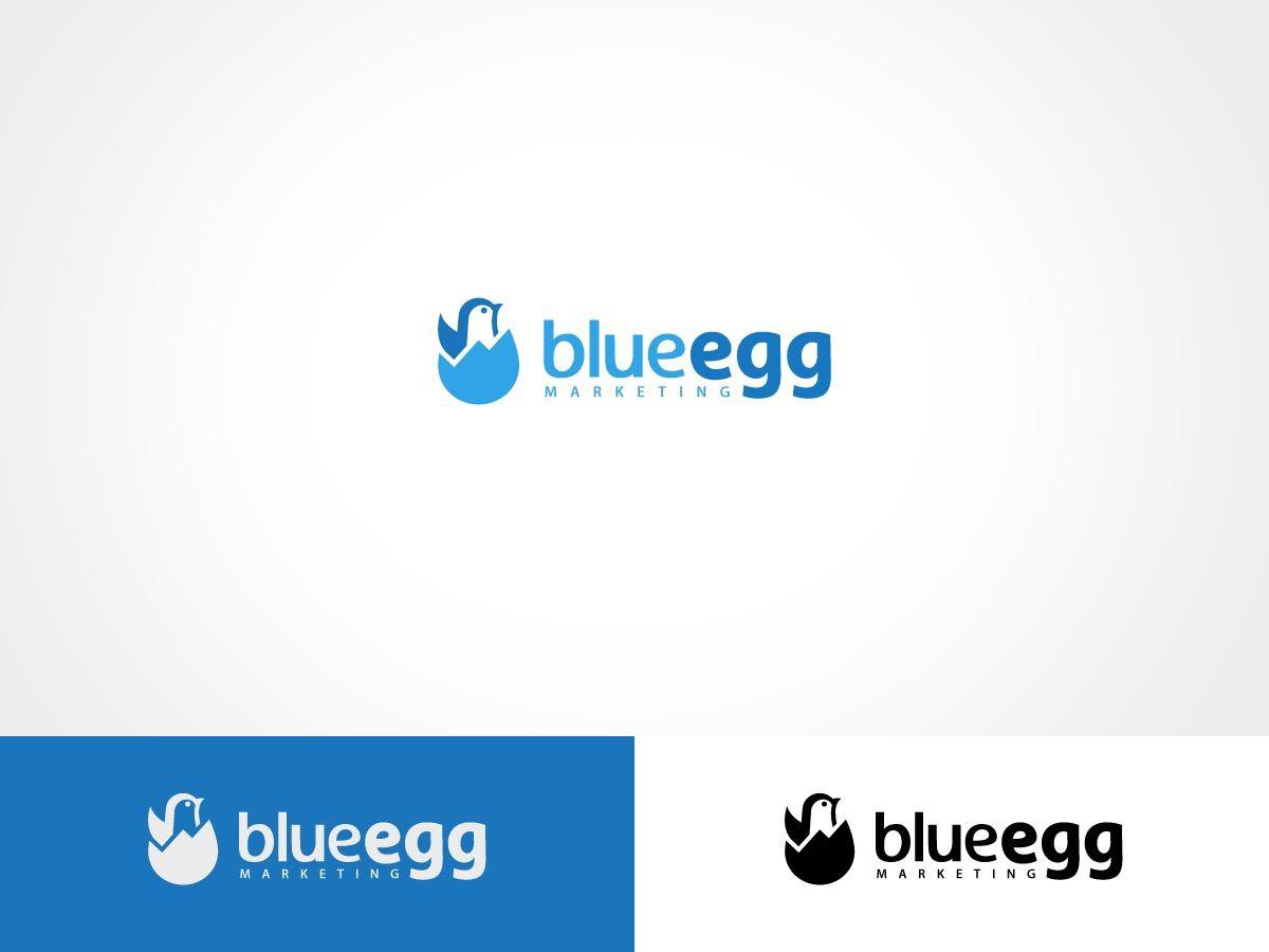 Blue Egg Logo - Bold, Modern, Marketing Logo Design for Blue Egg Marketing