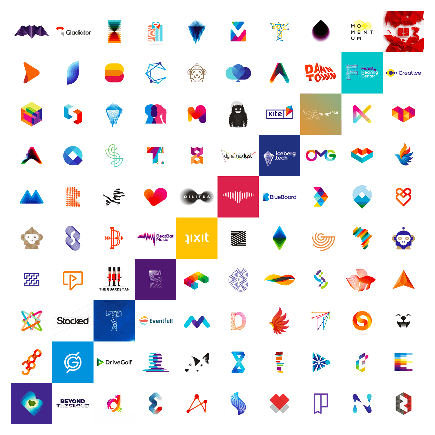 100 Pics Logo - Logo design by Alex Tass years, 100 logo design projects