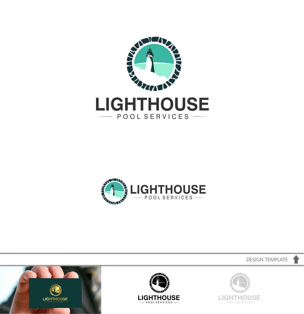 Blue Egg Logo - Professional, Bold, Pool Service Logo Design for Lighthouse Pool