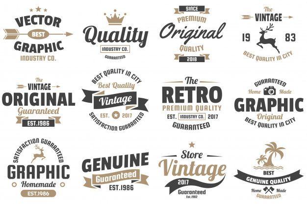 Banner Logo - Vintage retro vector logo for banner Vector | Premium Download