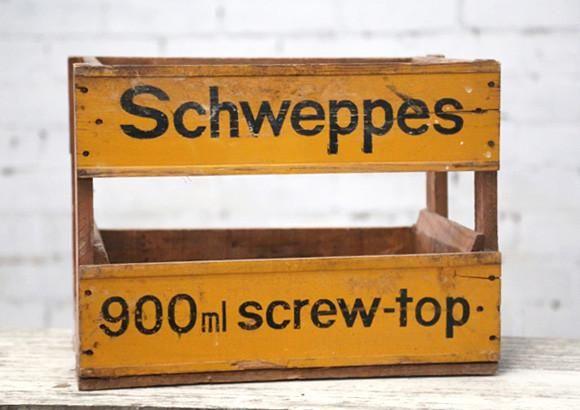 Vintage Schweppes Logo - Vintage Schweppes Crate — Vintage and Nostalgia Co.