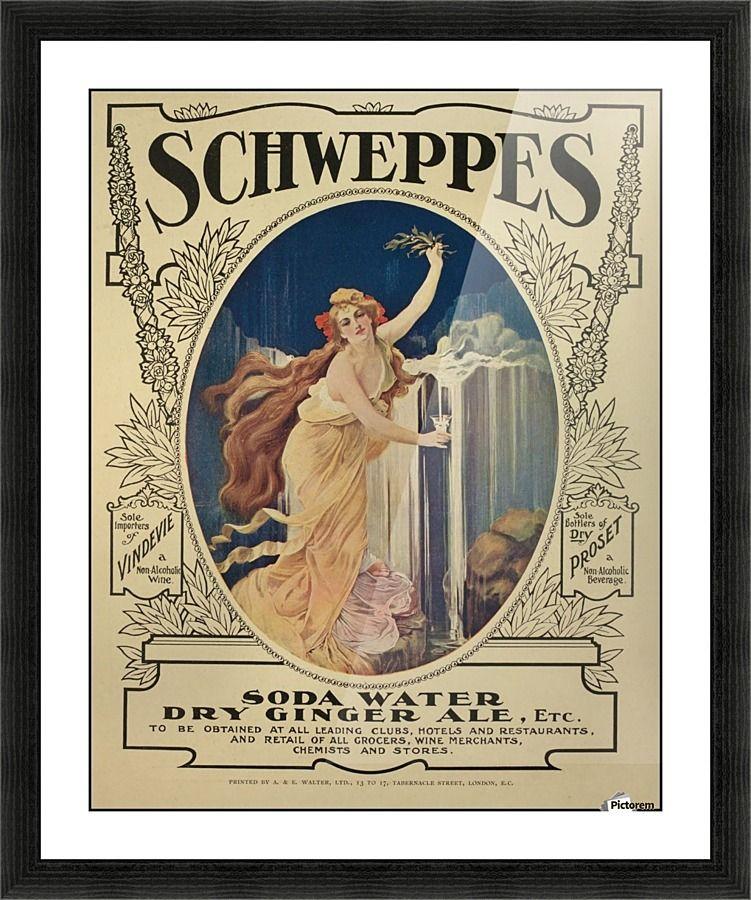 Vintage Schweppes Logo - Schweppes Vintage Poster 1908 - VINTAGE POSTER Canvas