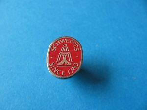 Vintage Schweppes Logo - Vintage SCHWEPPES pin badge, Fountain since 1783