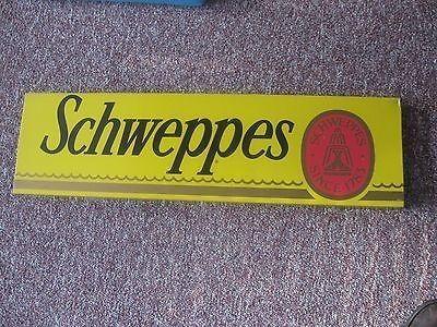 Vintage Schweppes Logo - RARE SCHWEPPES ADVERTISING SIGN! VINTAGE LOGO! VINTAGE SHELF TALKER ...
