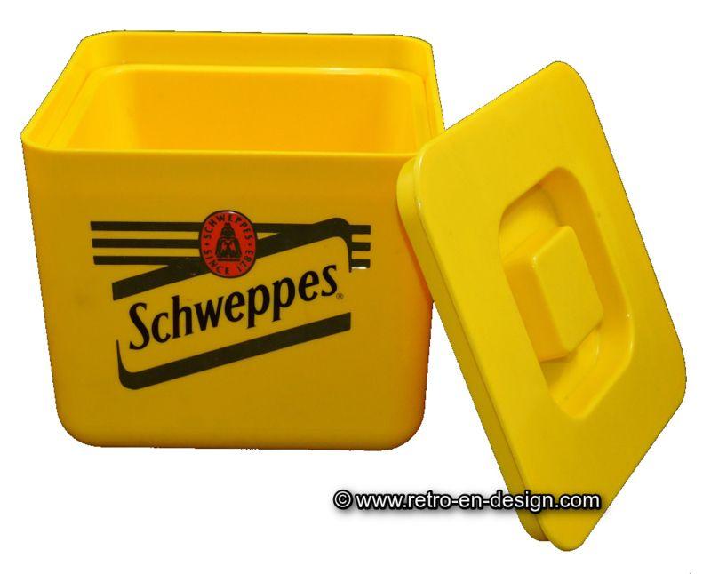 Vintage Schweppes Logo - Vintage Schweppes plastic ice bucket, cooler. RECENTLY SOLD. Retro