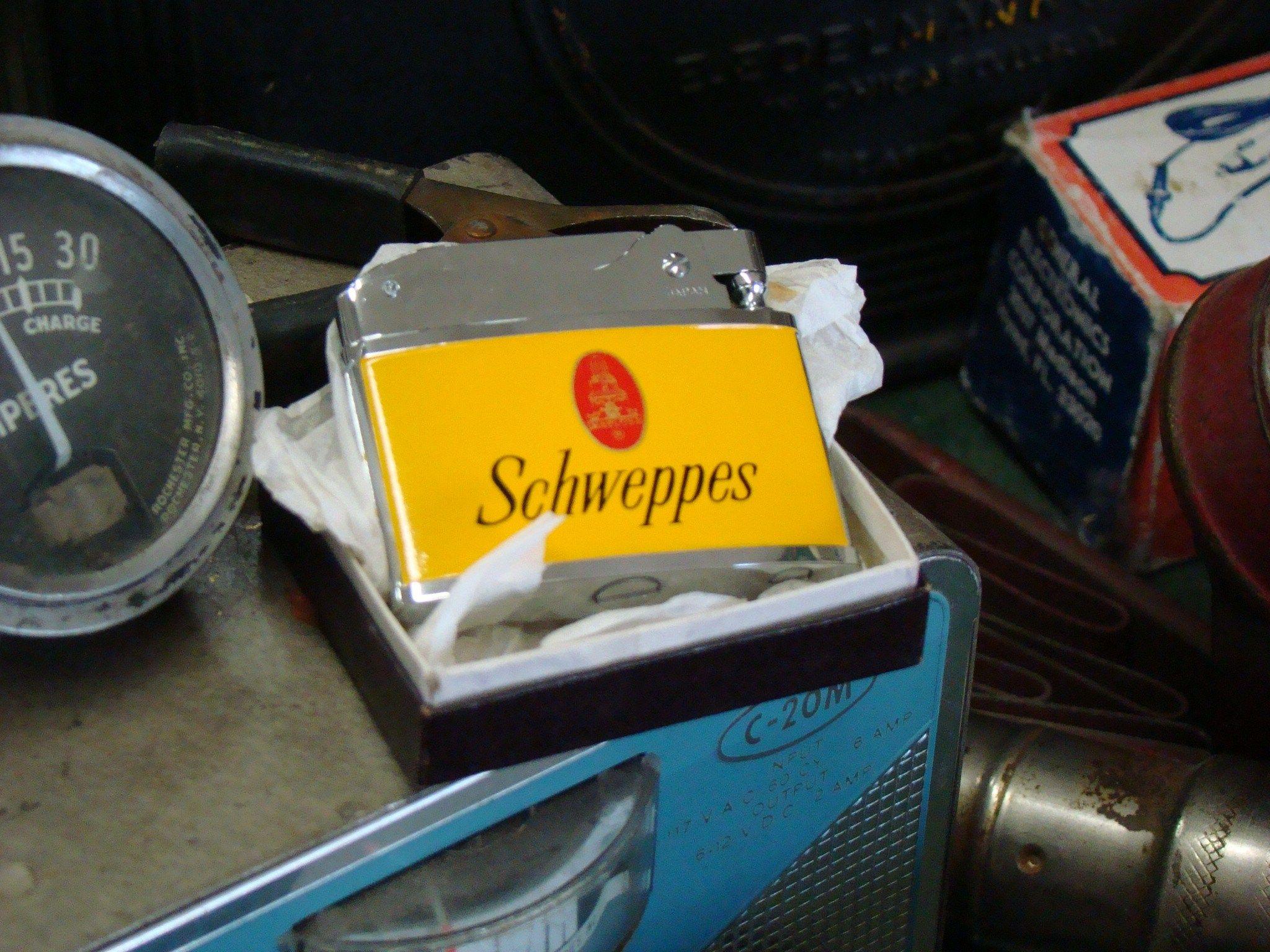 Vintage Schweppes Logo - Vintage Schweppes Cigarette Automatic Super Lighter By Brother-Lite ...