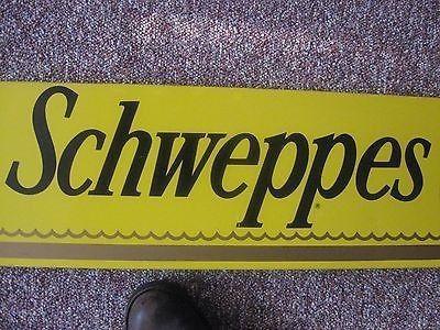 Vintage Schweppes Logo - RARE SCHWEPPES ADVERTISING SIGN! VINTAGE LOGO! VINTAGE SHELF TALKER