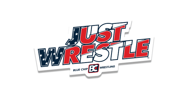 Red and Blue Wrestling Logo - Blue Chip Wrestling | Customer Stories from StickerGiant
