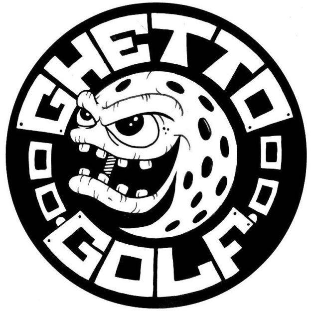 Black and White Golf Logo - Ghetto Golf Birmingham - Crazy Golf - Custard Factory, Digbeth