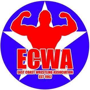 Red and Blue Wrestling Logo - East Coast Wrestling Association