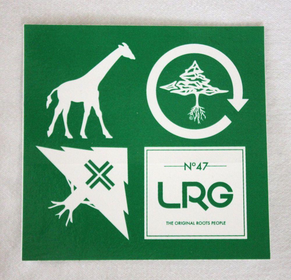 Green and White Square Logo - New LRG Lifted Research Group L-R-G - Green White - 3