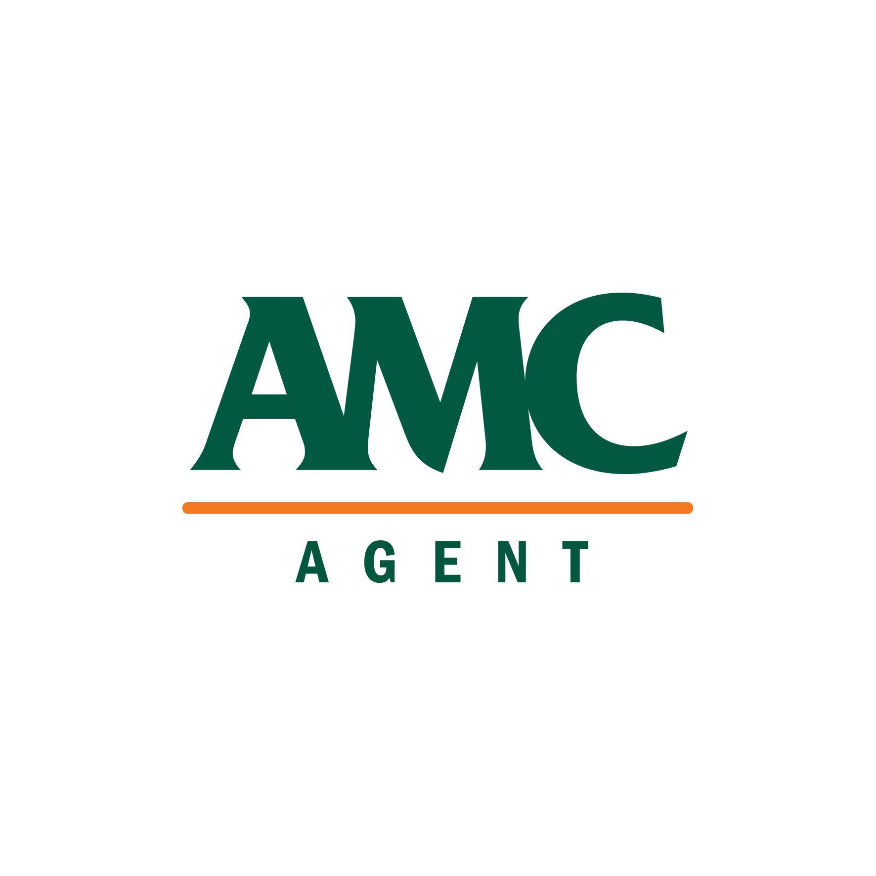 Green and White Square Logo - Standard 4 colour AMC logo with Agent copy - white square - George F ...