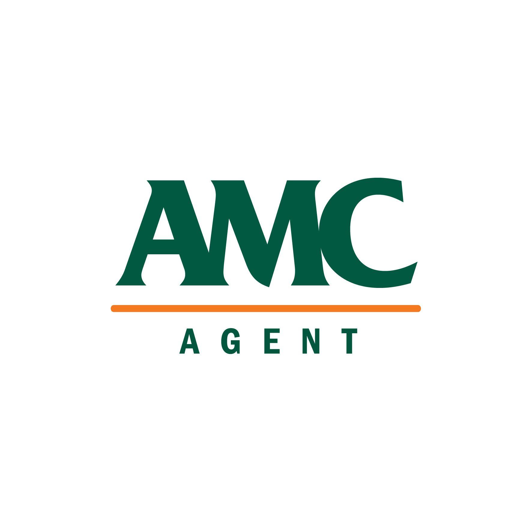 Green and White Square Logo - Standard 4 colour AMC logo with Agent copy square F