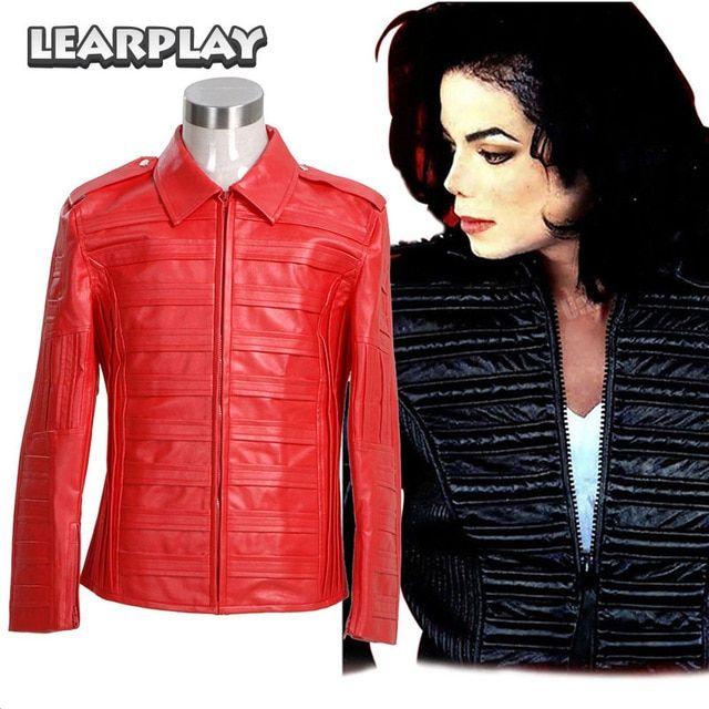 Man in Red Jacket Logo - Michael Jackson Jacket Man in the Mirror PU Leather Red Jackets ...