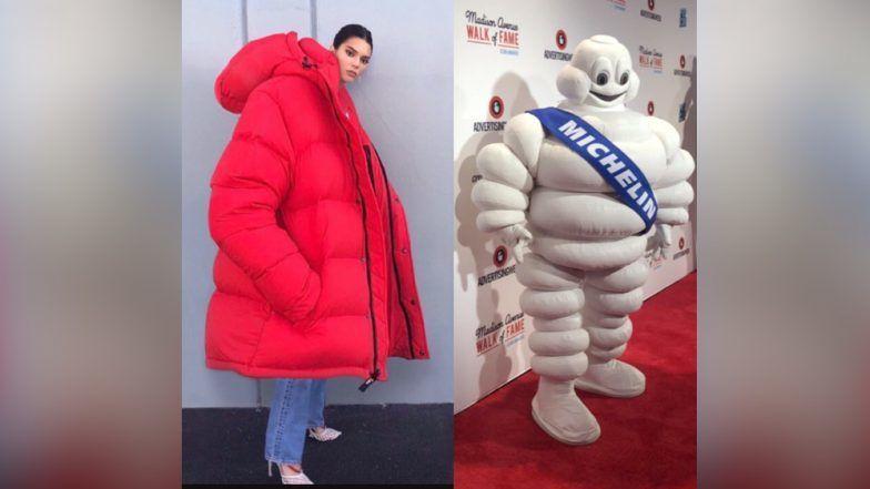 Man in Red Jacket Logo - Kendall Jenner's Puffy Red Jacket Inspires Countless Jokes On