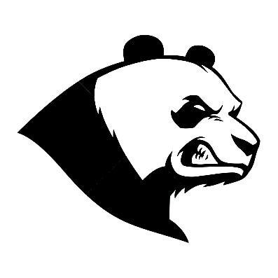 Cartoon Panda Logo - Motorcycle sticker car styling Car decals angry panda head car ...