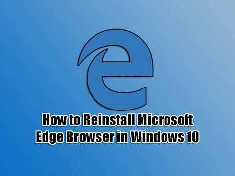 MS Edge Logo - How to Reinstall Microsoft Edge Browser in Windows 10