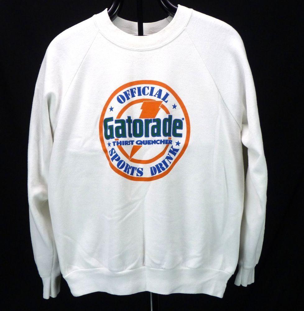 Puffy White Logo - Vintage GATORADE Official Sports Drink Puffy Logo Sweatshirt White ...