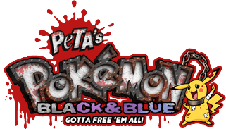 Pokemon Black and White Logo - Pokémon Black and White Parody Game: Pokémon Black and Blue | PETA.org