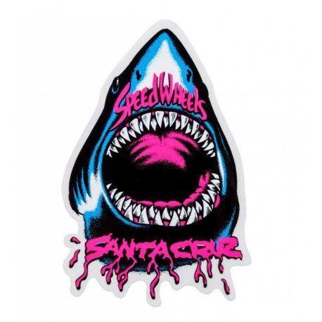 Shark Santa Cruz Logo - Buy Santa Cruz Sticker Speed Wheels Shark 4.8