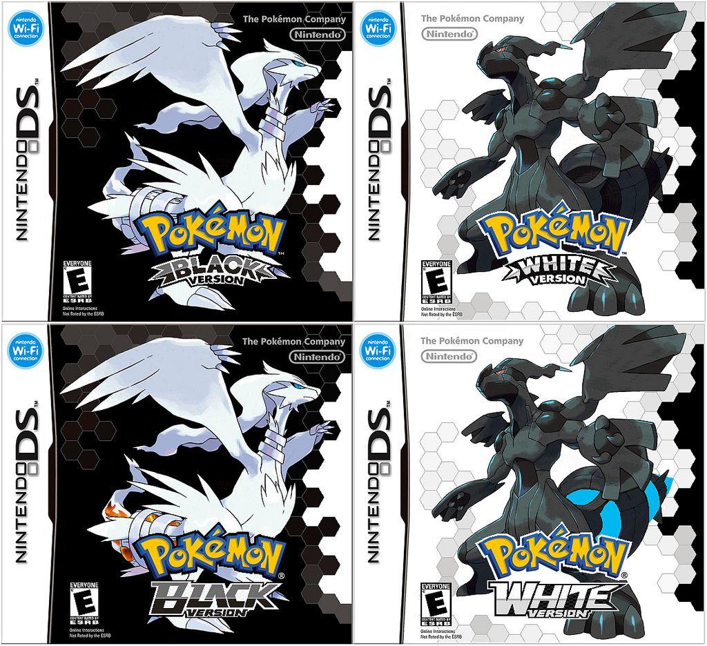 Pokemon Black and White Logo - Pokemon Black and White Box Art NA3. logo change. Pokemon i