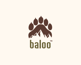 Bear Paw Company Logo - Bear paw with mountains. Trademark -logos. Logo design, Logos