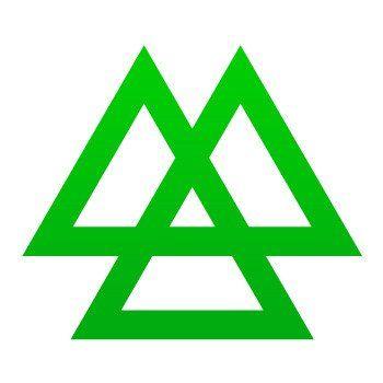 Three Triangles Logo - Three triangles... Green (18 X 15.7 inch) XRS22: Amazon.co.uk ...