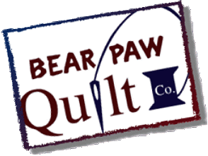Bear Paw Company Logo - Buy Quilt Fabric store and shop, cotton, novelty, college, sports