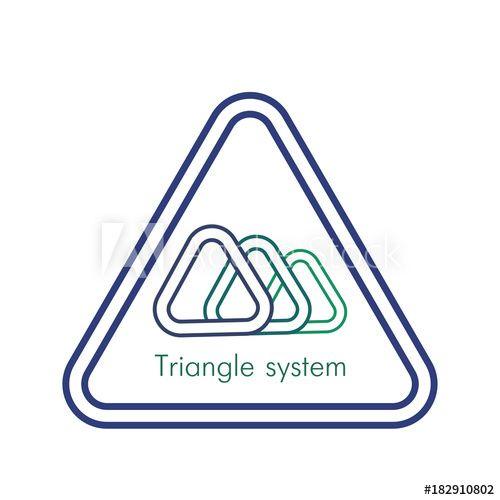 Three Triangles Logo - Company logo triangle system. Graphic design elements. Triangle ...