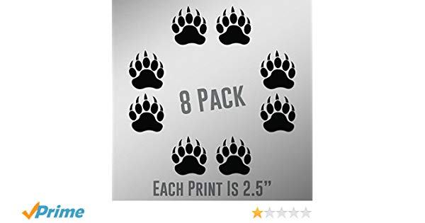 Bear Paw Company Logo - Amazon.com: CMI ND025 Bear Paw Prints 8-Pack | 2.5-Inches | Premium ...