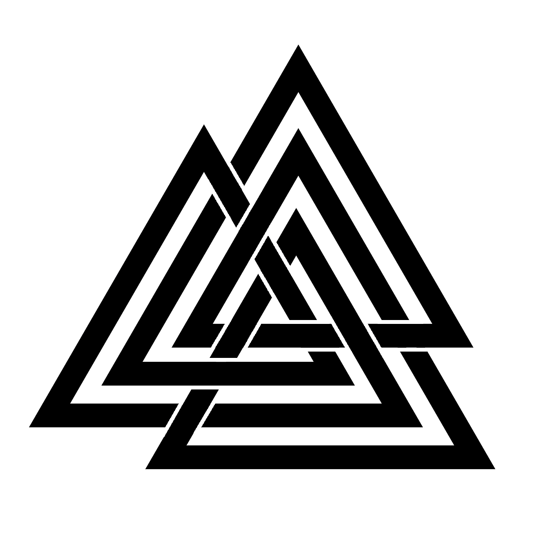 Three Triangles Logo - Real Rune Magick: The Valknut - a symbol of sacrifice