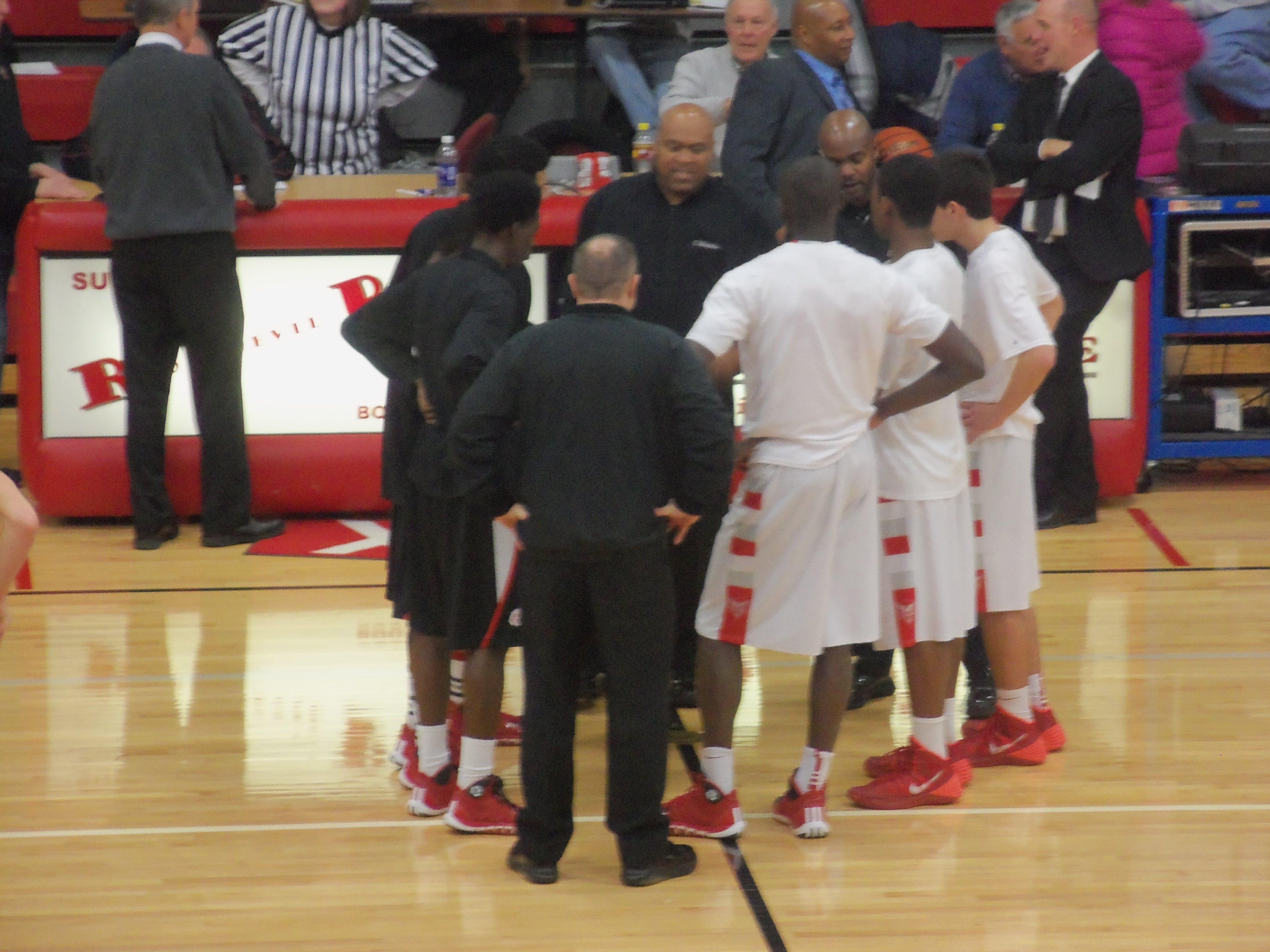 High School West Lafayette Red Devils Logo - Jeff Bronchos & West Lafayette Red Devils in meeting before the game ...