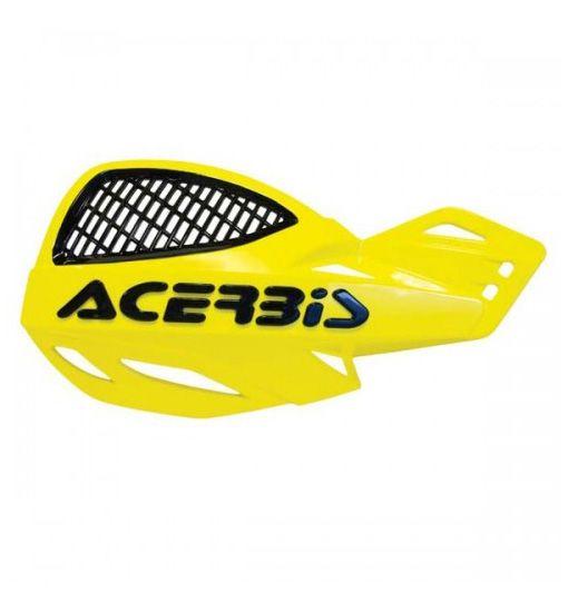 Black and Yellow Hand Logo - Acerbis Uniko Vented Hand Guards Yellow Black - GH Motorcycles