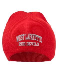 High School West Lafayette Red Devils Logo - West Lafayette Junior High School Red Devils Hats - Beanies | Prep ...