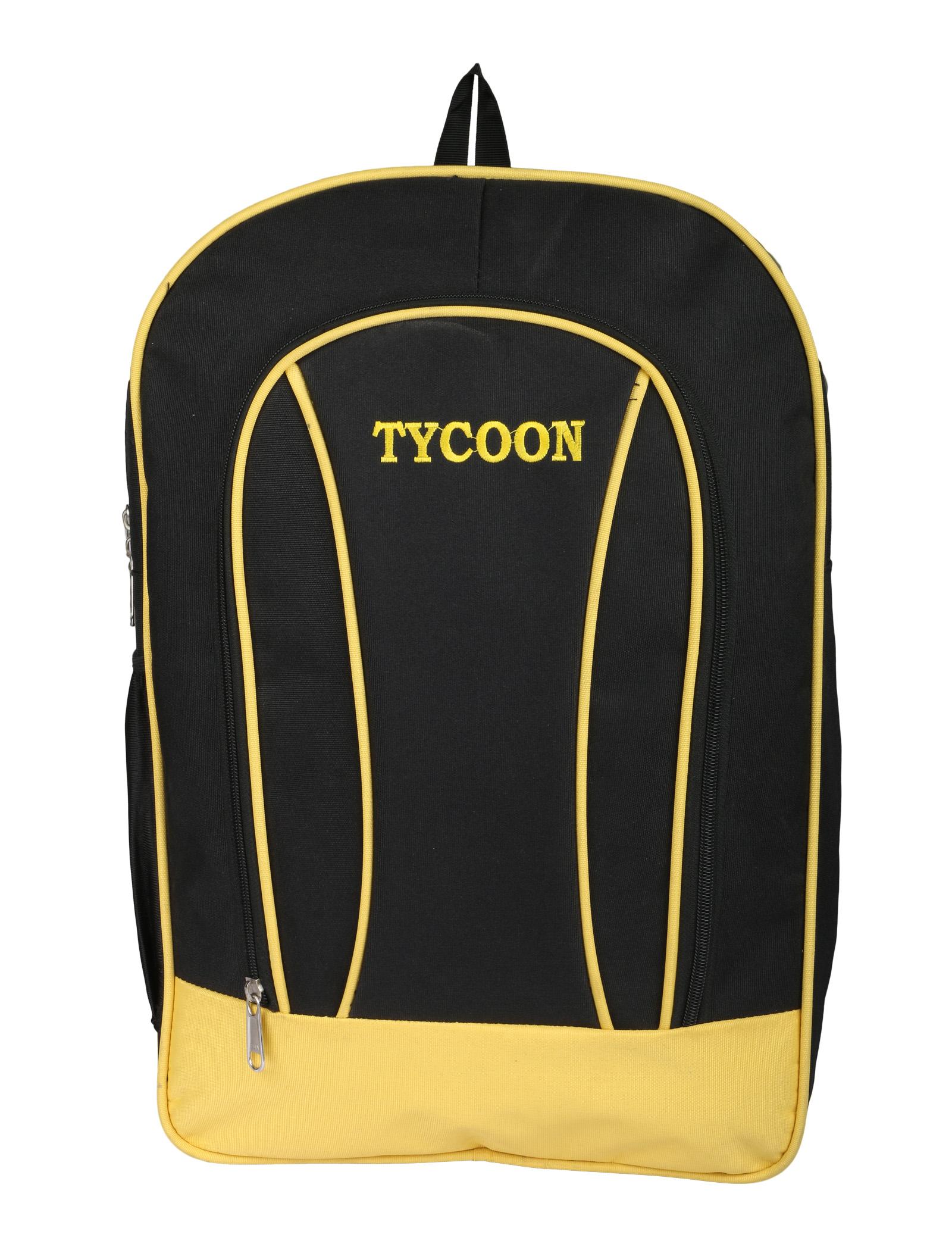Black and Yellow Hand Logo - Black & Yellow Economical Laptop Backpack - Logo Bags