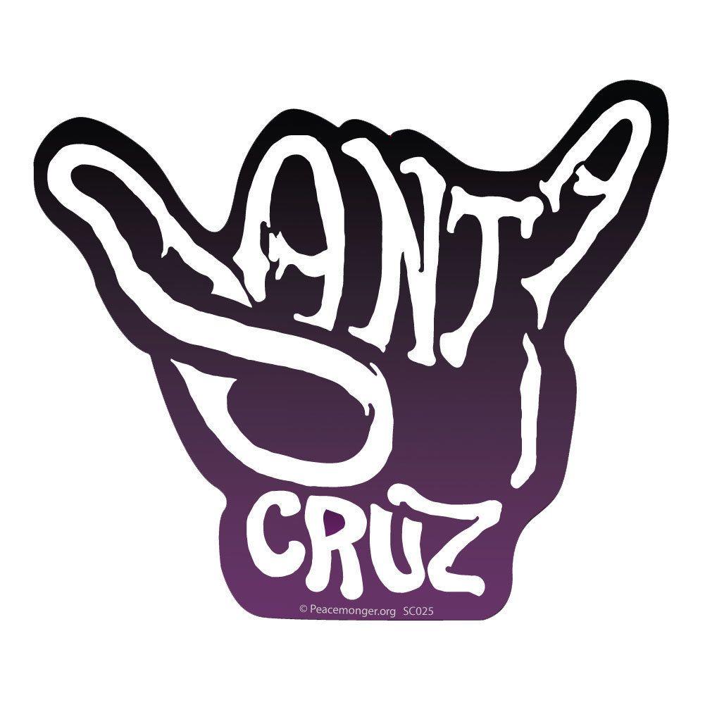 Santa Cruz Hand Logo - SC025 Cruz Hang Loose Shaka Hand Color Sticker