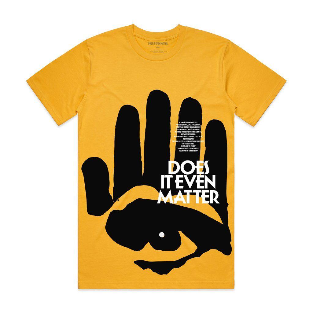 Black and Yellow Hand Logo - Yellow Black Handed Vision T-Shirt – Does It Even Matter