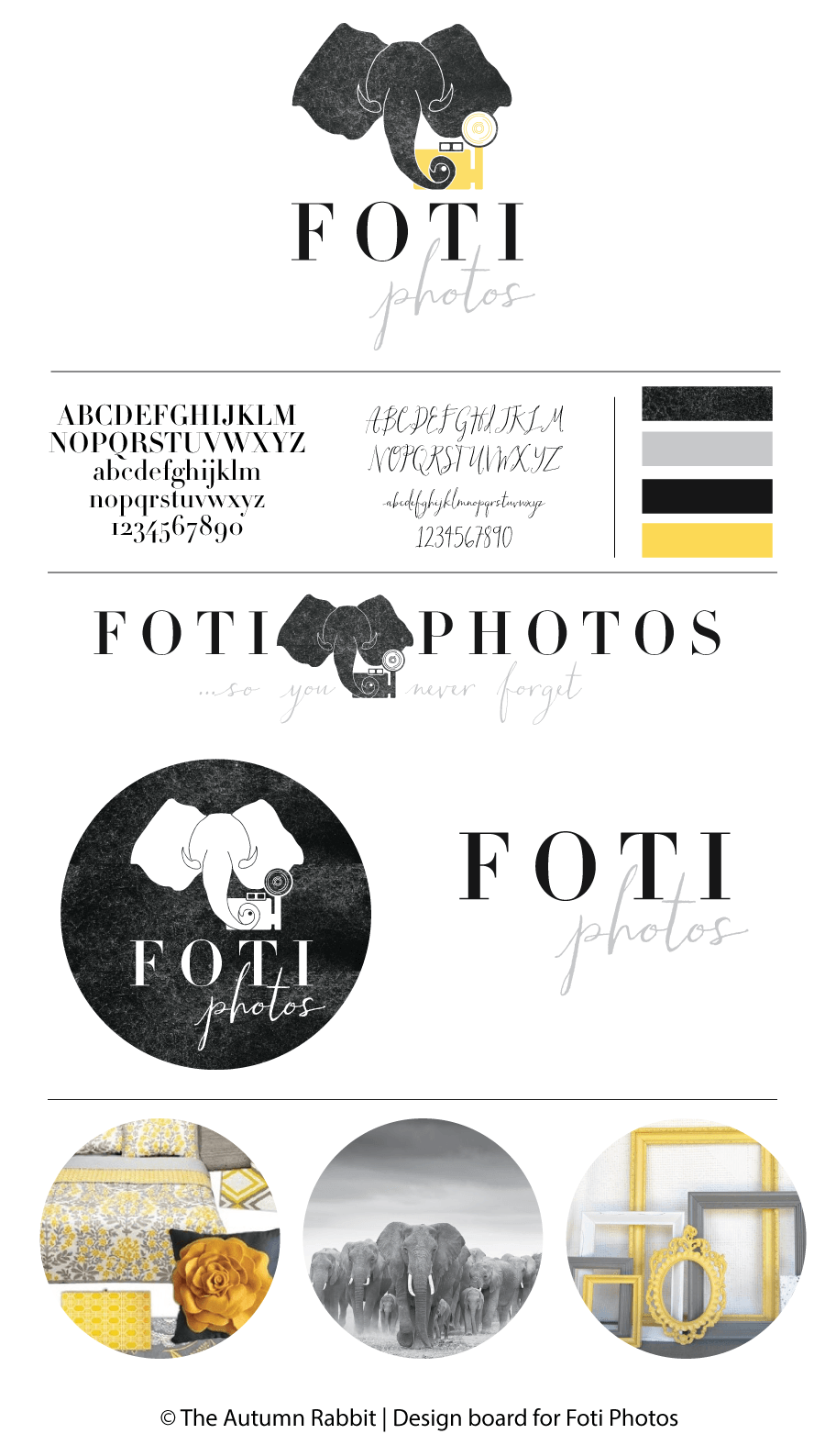 Black and Yellow Hand Logo - Custom Branding board for Fot… | Custom logos & Branding boards ...