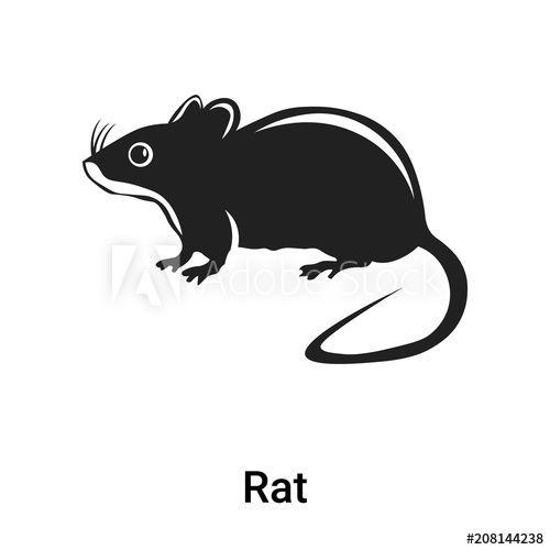 Rat Logo - Rat icon vector sign and symbol isolated on white background, Rat ...