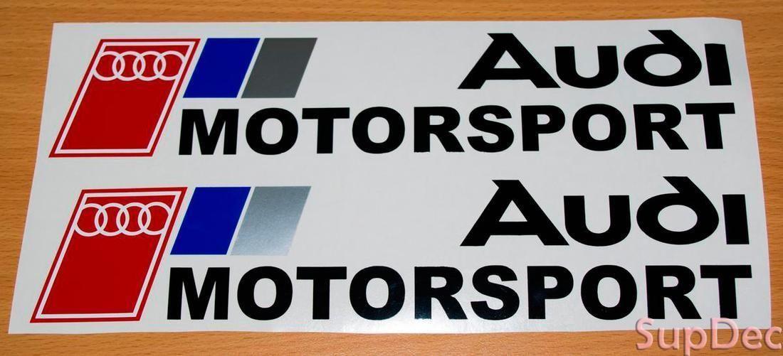 Audi Motorsports Logo - Product: 2 AUDI MOTORSPORT logo Stickers Decals A3 A4 A6 A8 S4 S5 Q5 ...