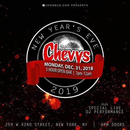 New York DJ Logo - Chevys Times Square New York VIP New Years Parties | Get Tickets Now